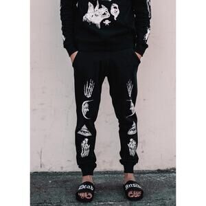 BLACKCRAFT Cult IV Graphic Sweatpants Occult Symbol Joggers Gothic Steampunk XL
